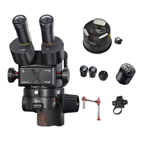 Microscope, Imaging Device - Qianli 6558 Gorilla Trinocular Microscope 6.5X-58X Zoom 4KHD Thermal Imaging Camera 3D Positioning