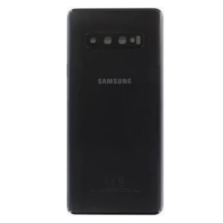 Vitre arrière, Dos - Vitre arrière Samsung Galaxy S10 Noir (Original Démontée) - Grade B, prix de gros.