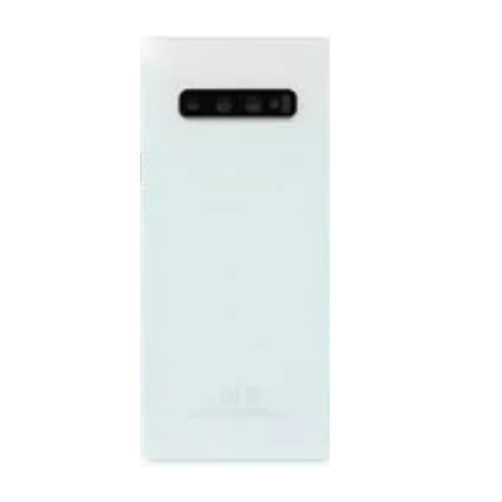 Cache Batterie, Dos - Vitre arrière Samsung Galaxy S10 Sans Lentille Prism Blanc (Original Démontée) - Grade B, prix de gros.