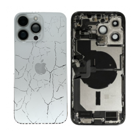 Mobile Parts - iPhone 14 Pro Max White Full Frame - Charging Connector Without Battery (Original Disassembled) - Broken, wholesa