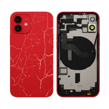 Parts, Components - iPhone 12 Mini Red Full Frame - Charging Connector without Battery (Original Disassembled) Broken, wholesale
