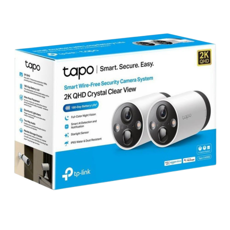 Security Camera, Surveillance System - TP-Link Tapo C420S2 Indoor and Outdoor Surveillance Camera with Connection Hub - White (2