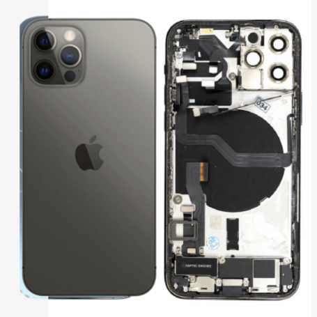 Back Glass, Rear Cover - Back Cover Housing iPhone 13 Pro Graphite - Charging Connector Without Battery (Original Disassembled) 