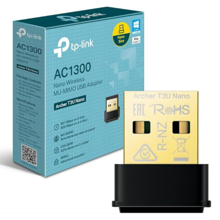 Dongle, Wireless Adapter - Nano USB WiFi Adapter AC1300 MU-MIMO TP-LINK T3U Nano, wholesale price