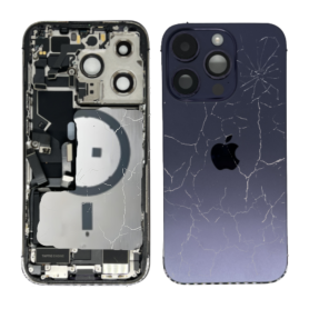 Coque, Cadre - Châssis Complet iPhone 14 Pro Violet intense - Connecteur de Charge sans Batterie (Origine Demonté) Cassé, prix d