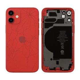 Housing, Frame - iPhone 12 Complete Chassis Red - Without Charging Connector with Battery (Original Disassembled) - Broken, whol