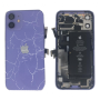 Back Glass, Rear Cover - Back Cover Housing iPhone 12 Mini Purple - Charging Connector + Battery (Original Disassembled) - Broke
