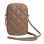 Phone Purse, Mobile Pouch - Quilted PU Zip Phone Pouch for 4G Guess GUWBZPSQSSGW - Brown, wholesale price