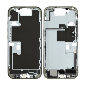 Frame, Housing - iPhone 16 Pro Max Chassis without Back Glass with Natural Titanium Battery without eSIM US (Original Disassembl