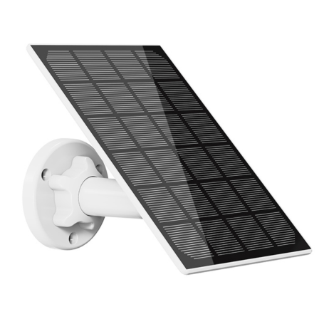 Module Énergie, Chargeur Solaire - Panneau Solaire 5W pour Caméra de Surveillance Extérieure à Batterie - Résistant aux Intempér
