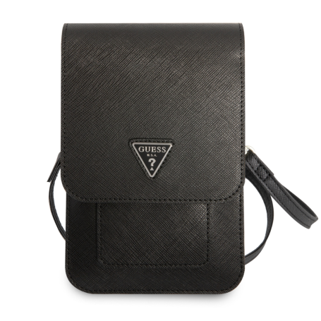 Mobile Pouch, Phone Case - Saffiano Triangle Mobile Phone Pouch Guess GUWBSATMBK – Black, wholesale price