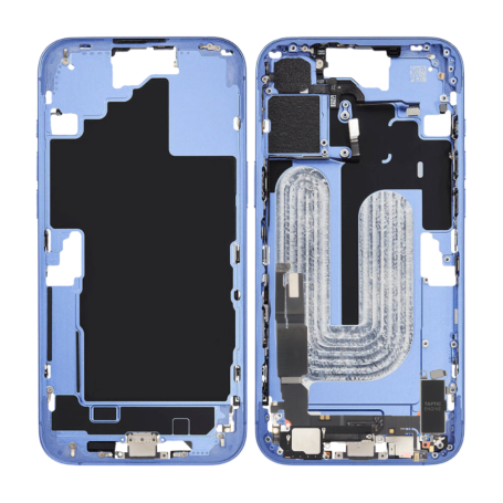 Frame, Housing - iPhone 16 Rear Chassis without Rear Glass without Battery Blue (Original Disassembled) Grade A, wholesale price