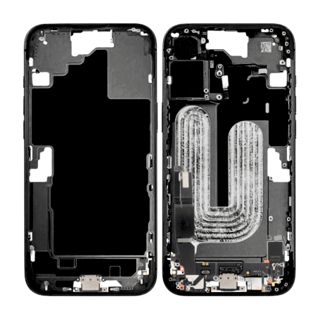 Replacement Parts - iPhone 16 Rear Chassis without Rear Glass without Battery Black (Original Disassembled) Grade AB, wholesale