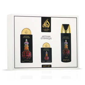 Perfume, Fragrance - Lattafa Pride 3-Piece Ethnic Artisan Gift Set - for Women: 100ml Eau de Parfum + 20ml Eau de Parfum + 200ml
