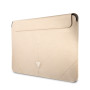 Laptop Sleeve, Case - Guess Saffiano Triangle Computer Sleeve GUCS16PSATLE - 16" Beige, wholesale price