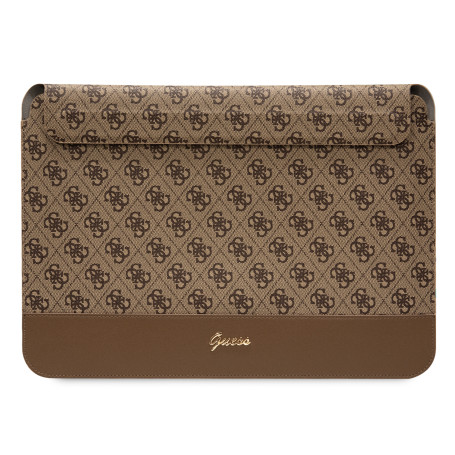Laptop Sleeve, Computer Case - Guess 4G Stripe Metal Logo Computer Sleeve GUCS14PS4SGW - 14" Brown, wholesale price