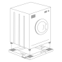 Antivibration Base, Support - Universal Antivibration Support with Wheels for Washing Machine and Dryer - 37 to 62cm - Max 250kg