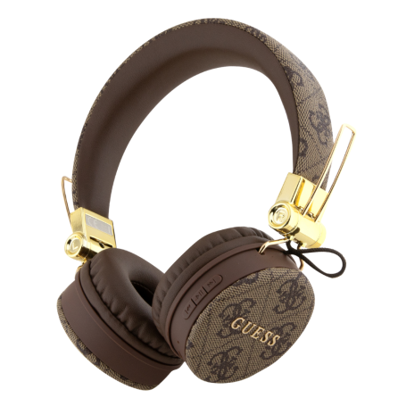 Écouteurs, Headset - Casque sans Fil Bluetooth avec Logo 4G Classique Guess GUBH704GEMW - Marron, prix de gros.