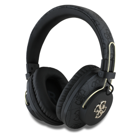 Écouteurs, Auriculaires - Casque PU sans Fil Bluetooth ENC avec Logo 4G Métal Guess GUBHS72P4FC4MK - Noir, prix de gros.