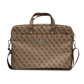 Protection PC, Étui, Coque - Housse pour ordinateur 4G PU Hot Stamp avec protection anti-chocs Guess GUCB15P4TW – 15/16" Marron,