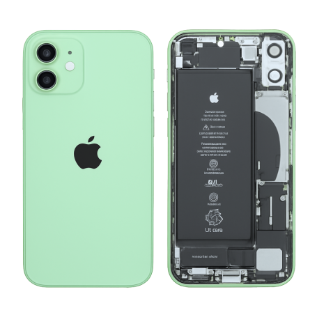 Back Glass, Rear Cover - Back Cover Housing iPhone 11 Green - Charging Connector Battery (Original Dismantled) Grade AB, wholesa