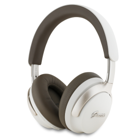 Écouteurs, Casque Audio - Casque sans Fil Bluetooth ANC/ENC avec Logo Métal GUESS GUBHC22PSBCSMW - Marron/Argent, prix de gros.
