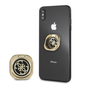 Anneau téléphone, Bague porte, Grip mobile - Support anneau métallique 4G GUESS GURSEQGBK – Or, prix de gros.