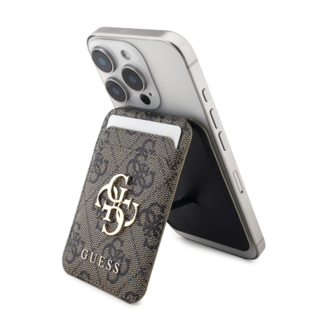 Wallet Cover, Card Holder - iPhone 4G PU Wallet Case with Card Slot and MagSafe Stand GUESS GUWMSHG4BLW – Brown, wholesale price