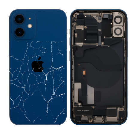 Parts, Components - iPhone 12 Blue Full Frame - Charging Connector Without Battery (Original Disassembled) - Broken, wholesale p