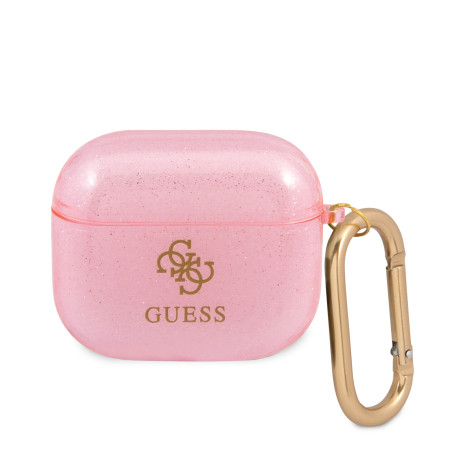Case, Cover - GUESS GUA3UCG4GP Colorful Glitter TPU Protective Case for AirPods 3 - Pink, wholesale price