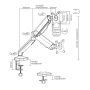 Bras Articulé, Support Écran - Support de Moniteur de Table Universel 17″ à 32″ Superior Electronics SUPSPC003 - VESA 75×75/100×