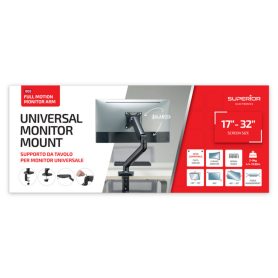 Monitor Mount, Display Stand - Universal Table Monitor Stand 17″ to 32″ Superior Electronics SUPSPC003 - VESA 75×75/100×100/Max 