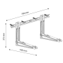 Support Climatisation, Fixation - Support Mural Air Fix Pro 550 pour Climatiseur Superior Electronics SUPSAW003 - Charge Max 200
