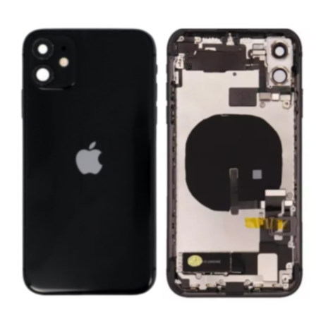 Back Cover, Rear Shell - Back Cover Housing iPhone 11 Black - Charging Connector without Battery (Original Disassembled) Grade A