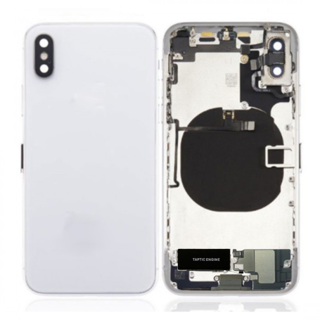 Back Glass, Rear Cover - Back Cover Housing iPhone X White - Charging Connector Without Battery (Original Disassembled) Grade A,