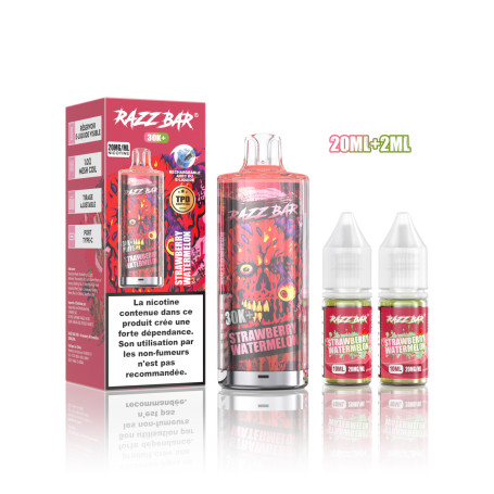Vape, Bar, Puff - RAZZBAR 30K+ Puffs - Fraise Pastèque, prix de gros.