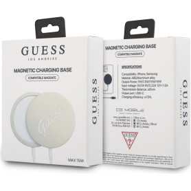 Chargeur, Power Bank - Chargeur sans fil Magsafe 15W USB-C Guess GUCBMSLRD - Doré, prix de gros.