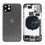 Rear Cover, Back Glass - Back Cover Housing iPhone 11 Pro Black - Charging Connector without Battery (Original Dismantled) Grade