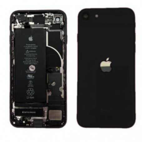 iPhone SE 2020 Black Complete Chassis - Charging Connector + Battery (Originally Disassembled) Grade B