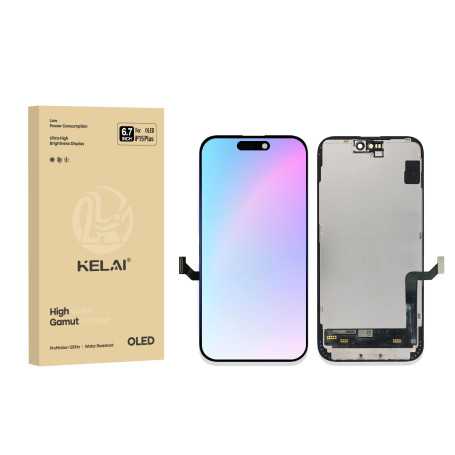 Écran, Display - Ecran iPhone 15 Plus (Hard OLED) KELAI - Support IC Change - Taille et Épaisseur d’Origine, prix de gros.