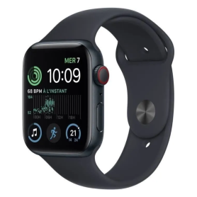 Wearable Tech, Smartwatch - Apple Watch Series SE 2 Cellular Smartwatch 44mm Aluminum Midnight with Sport Band M/L - New, wholes