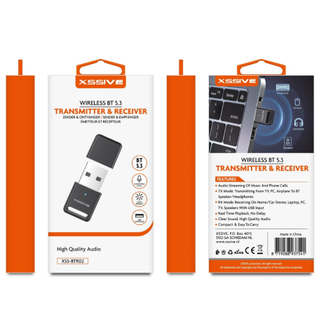 Transmetteur, Récepteur - Adaptateur Bluetooth 5.3 Émetteur Récepteur USB Hands-Free Xssive XSS-BTR02, prix de gros.