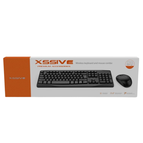 Périphériques, Accessoires - Set Clavier et Souris Filaire Xssive XSS-KMSET2 - QWERTY - Noir, prix de gros