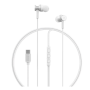 Earbuds, Earphones - Wired Metal In-ear Headphones Devia Smart Series M1 EM110 - White, wholesale price