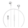 Earbuds, Headphones - Wired Metal Type-C Earphones Devia Smart Series M2 EM111 - Silver, wholesale price
