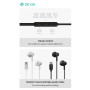 Earbuds, Headphones - Wired Metal Type-C Earphones Devia Smart Series M2 EM111 - Silver, wholesale price