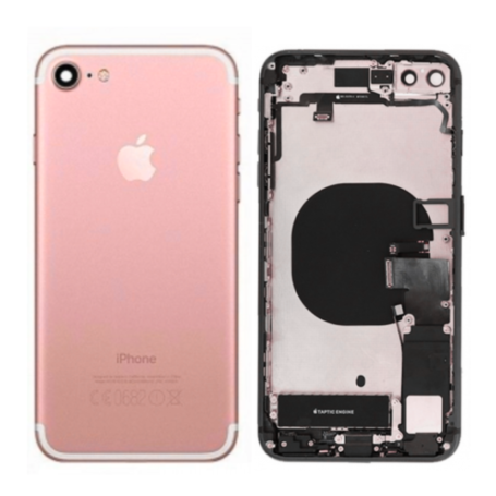 Coque, Boîtier - Châssis Complet iPhone 7 Rose - Connecteur de Charge Sans Batterie (Origine Demonté) Grade B, prix de gros.