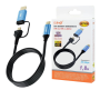 Cable, Connector - USB-C to HDMI 2.0 4K 60Hz Adapter USB-C PD 100W 1.8 m - LinQ HD7400, wholesale price