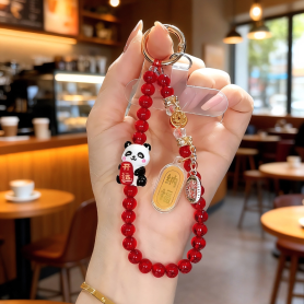 Accessory, Charm - Phone Strap Red with Fortune Panda, wholesale price