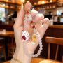 Charm, Accessory - Phone Strap White with Fortune Cat, wholesale price